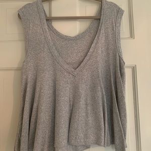 Free people grey flow top
